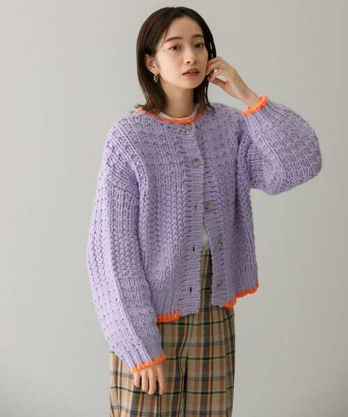 KBF(ケイビーエフ)の「【WEB/一部店舗限定】前後2way配色ニット(カーディガン/ボレロ・レディース・ネイビー/ラベンダー/ベージュ系その他・ONE)」の17枚目の写真