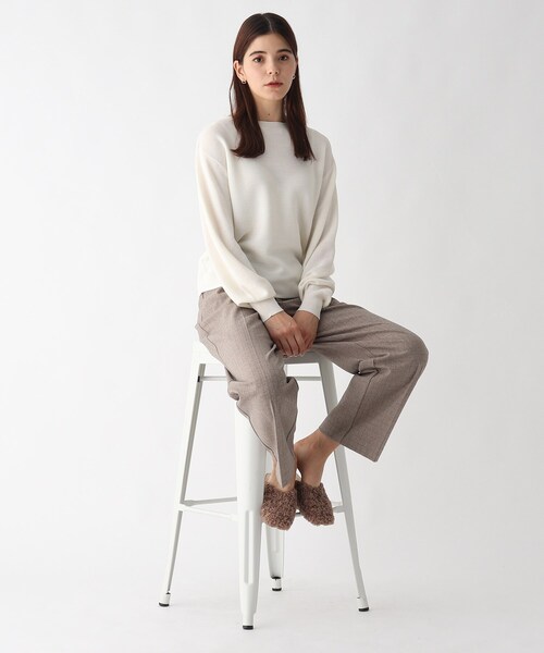 OPAQUE.CLIP（オペークドットクリップ）の「◆【エマール検証済 洗える】FOLCO ボートネックニット【WEB限定カラー・サイズ】（ニット/セーター・レディース・ブルー/グレー/パープル系1/ピンク系/ボルドー/ライトグリーン/ブラック/チャコールグレー/ダークブラウン/パープル系2/ライトグレー系7/ベージュ/ホワイト系・34/36/38/40/42）」の20枚目の写真