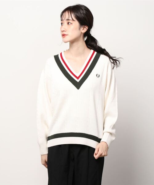 FRED PERRY（フレッドペリー）の「Bold Tipped Cable Knit Jumper