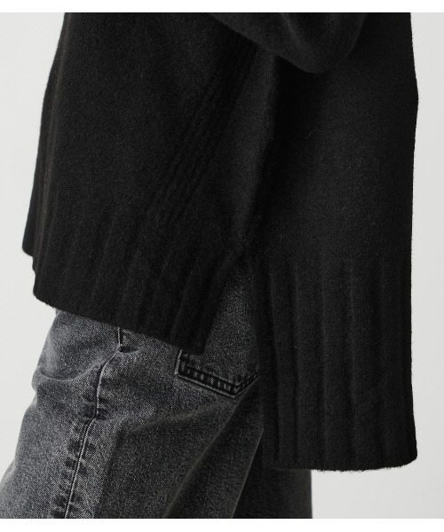 AZUL by moussy(アズールバイマウジー)の「SOFT TOUCH HIGH NECK KNIT TOPS/ソフトタッチハイネックニットトップス(ニット/セーター・レディース・ブラック/ライム/グリーン/ライトベージュ・SMALL/MEDIUM)」の13枚目の写真