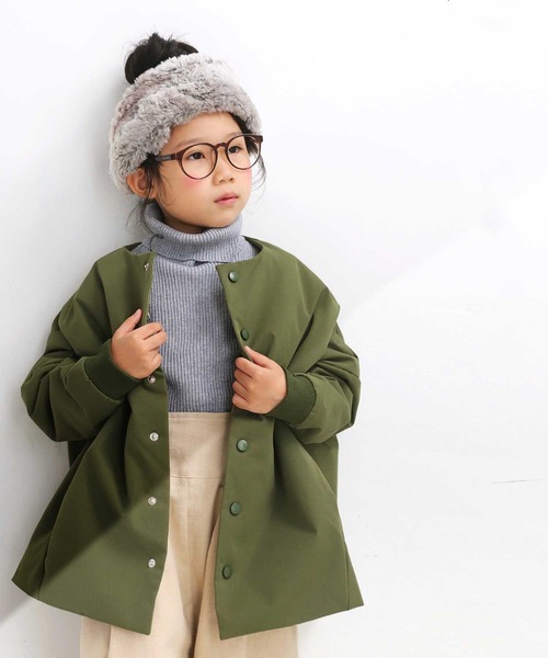 antiqua(アンティカ)の「BIGシルエットMA-1(ブルゾン・キッズ・ブラック/カーキ/アイボリー・2/4/6)」の21枚目の写真