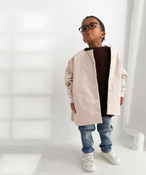 antiqua(アンティカ)の「BIGシルエットMA-1(ブルゾン・キッズ・ブラック/カーキ/アイボリー・2/4/6)」の11枚目の写真