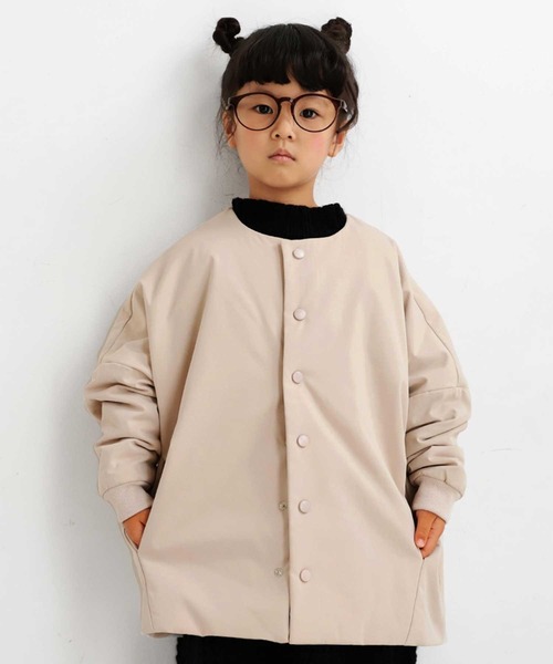 antiqua(アンティカ)の「BIGシルエットMA-1(ブルゾン・キッズ・ブラック/カーキ/アイボリー・2/4/6)」の7枚目の写真