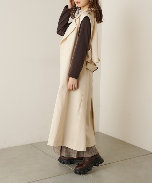 Chico（チコ）の「袖取り外し2wayトレンチコート（トレンチコート・レディース・ブラウン/ベージュ・FREE）」の3枚目の写真