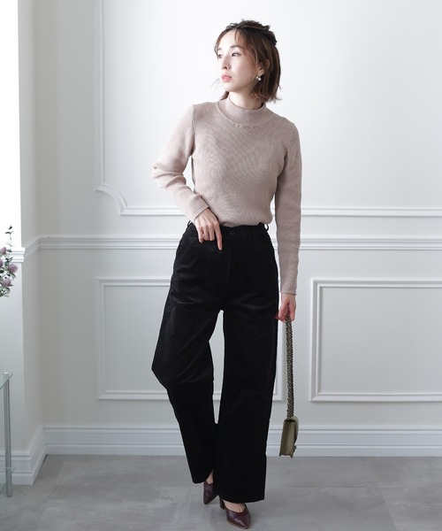 ElegChic（エレグシック）の「ハイウエストコーデュロイパンツ（その他パンツ・レディース・ブラック/ベージュ・4L/M/L/XL/XXL）」の15枚目の写真