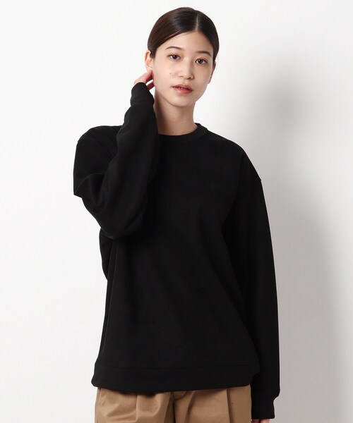 BASECONTROL(ベースコントロール)の「◆スウェードタッチ BIGスウェット(スウェット・レディース・ブラック/ベージュ/アイボリー/ダークグレー/ブラウン系・99)」の1枚目の写真