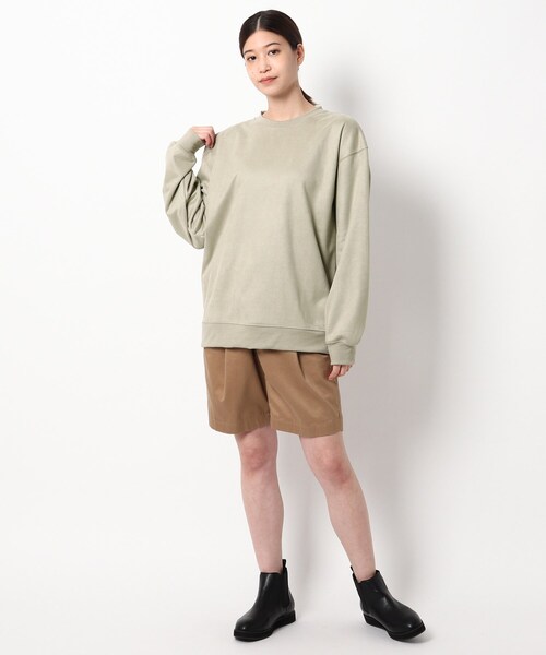 BASECONTROL(ベースコントロール)の「◆スウェードタッチ BIGスウェット(スウェット・レディース・ブラック/ベージュ/アイボリー/ダークグレー/ブラウン系・99)」の21枚目の写真