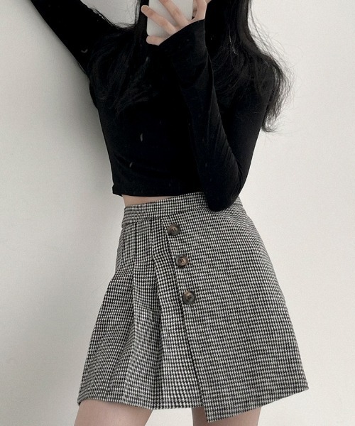 BEIDELLI（ベイデリー）の「[BELLIDE MADE] チェックアンバランスプリーツミニスカート（スカート・レディース・ブラック/ブラウン・SMALL/MEDIUM）」の12枚目の写真