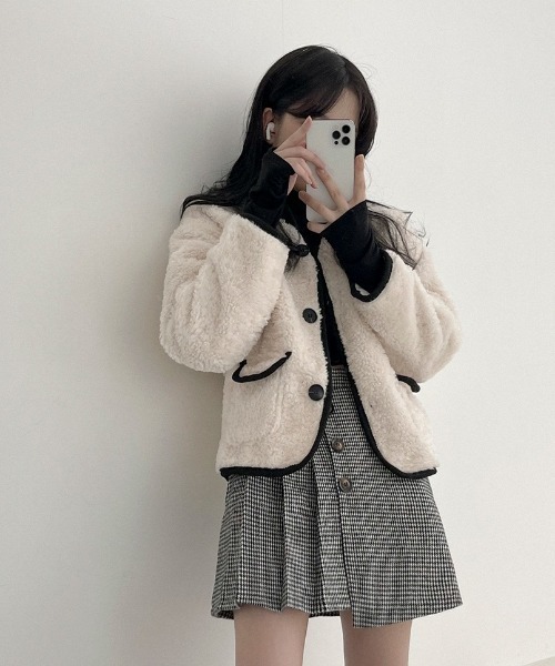 BEIDELLI（ベイデリー）の「[BELLIDE MADE] チェックアンバランスプリーツミニスカート（スカート・レディース・ブラック/ブラウン・SMALL/MEDIUM）」の13枚目の写真