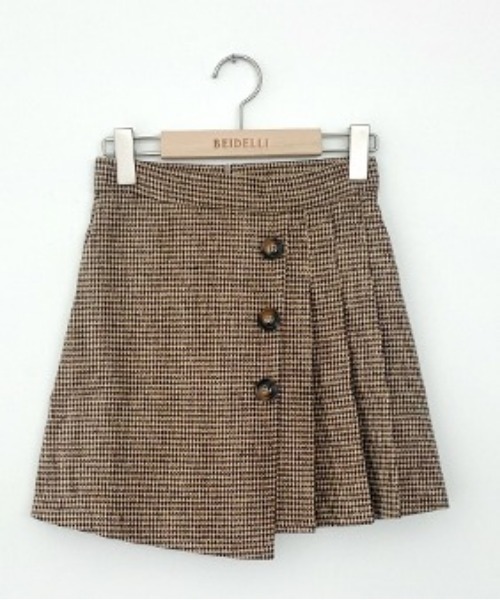 BEIDELLI（ベイデリー）の「[BELLIDE MADE] チェックアンバランスプリーツミニスカート（スカート・レディース・ブラック/ブラウン・SMALL/MEDIUM）」の19枚目の写真