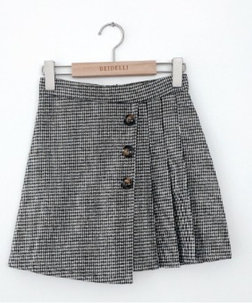 BEIDELLI（ベイデリー）の「[BELLIDE MADE] チェックアンバランスプリーツミニスカート（スカート・レディース・ブラック/ブラウン・SMALL/MEDIUM）」の18枚目の写真