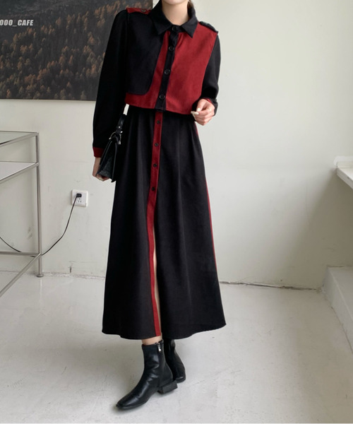 レイくん DAMAcollection バイカラー ロング ワンピース レイくん様専用 DAMAcollection バイカラー ロング ワンピース