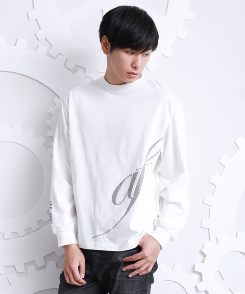 A DEGREE FAHRENHEIT（エーディグリーファーレンハイ）の「【ユニセックスアイテム】adfリフレクター・ロンT（Tシャツ/カットソー・メンズ・ホワイト/ブラック/オレンジ/ダークグレー・MEDIUM/LARGE/FREE）」の10枚目の写真