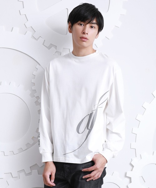 A DEGREE FAHRENHEIT（エーディグリーファーレンハイ）の「【ユニセックスアイテム】adfリフレクター・ロンT（Tシャツ/カットソー・メンズ・ホワイト/ブラック/オレンジ/ダークグレー・MEDIUM/LARGE/FREE）」の7枚目の写真