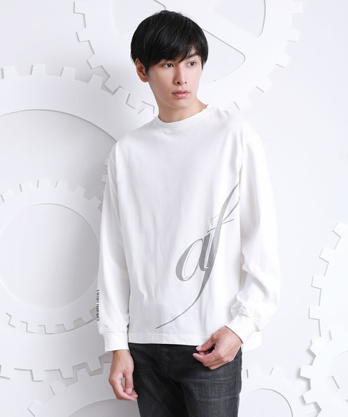 A DEGREE FAHRENHEIT（エーディグリーファーレンハイ）の「【ユニセックスアイテム】adfリフレクター・ロンT（Tシャツ/カットソー・メンズ・ホワイト/ブラック/オレンジ/ダークグレー・MEDIUM/LARGE/FREE）」の6枚目の写真