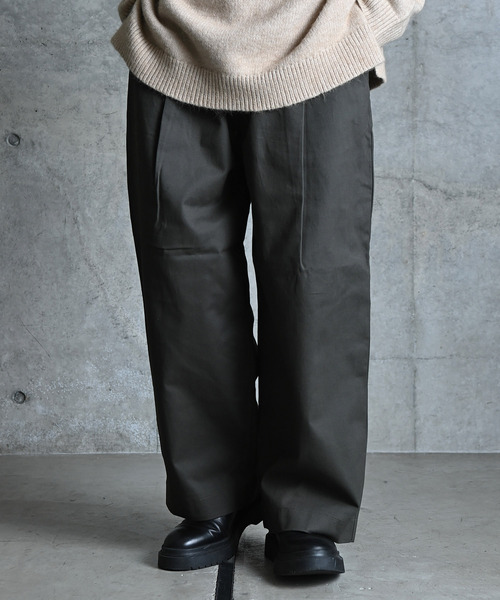 NIDO(ニド)の「ワイドタックパンツ(その他パンツ・メンズ・ホワイト/ブラック/ネイビー/グリーン・MEDIUM/LARGE)」の4枚目の写真