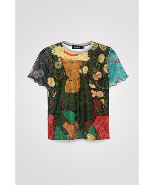 Desigual(デシグアル)の「芸術作品 テクスチャーTシャツ(Tシャツ/カットソー・レディース・グリーン・XL/S/L/M/XS)」の7枚目の写真