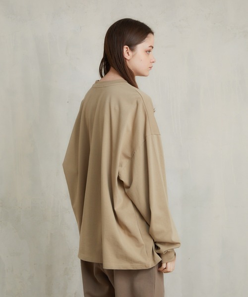 flaner（フラネ）の「Over size long tee / オーバーサイズロンT