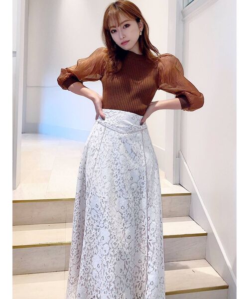 RESEXXY（リゼクシー）の「コルセット風パイピングレーススカート（スカート・レディース・ホワイト/ブラック/ブルー・FREE）」の8枚目の写真