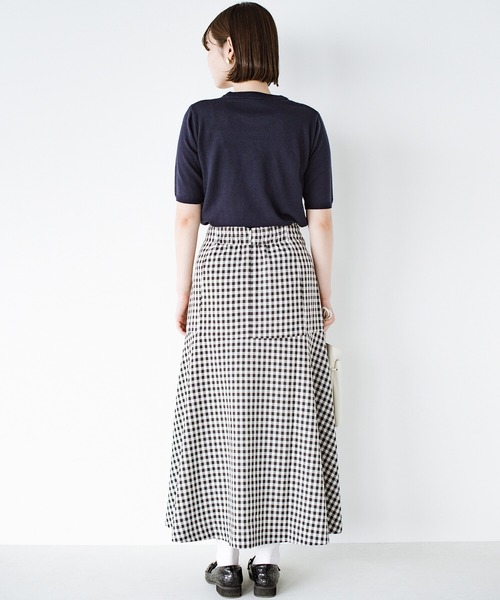 haco!（ハコ）の「朝晩の気温差ももう怖くない！羽織っても1枚でも着まわし自在で便利な大人のツインニット by que made me（アンサンブル・レディース・ネイビー/ブルー・SMALL/MEDIUM/LARGE/X-LARGE）」の8枚目の写真