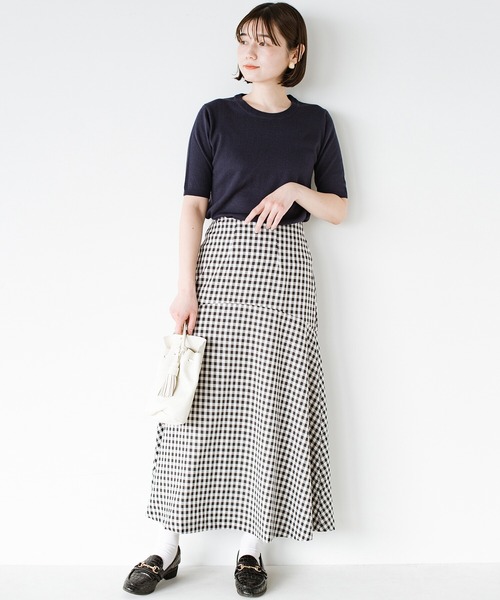 haco!（ハコ）の「朝晩の気温差ももう怖くない！羽織っても1枚でも着まわし自在で便利な大人のツインニット by que made me（アンサンブル・レディース・ネイビー/ブルー・SMALL/MEDIUM/LARGE/X-LARGE）」の6枚目の写真