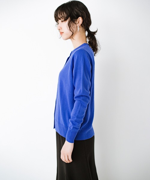 haco!（ハコ）の「朝晩の気温差ももう怖くない！羽織っても1枚でも着まわし自在で便利な大人のツインニット by que made me（アンサンブル・レディース・ネイビー/ブルー・SMALL/MEDIUM/LARGE/X-LARGE）」の13枚目の写真