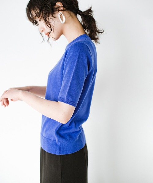 haco!（ハコ）の「朝晩の気温差ももう怖くない！羽織っても1枚でも着まわし自在で便利な大人のツインニット by que made me（アンサンブル・レディース・ネイビー/ブルー・SMALL/MEDIUM/LARGE/X-LARGE）」の18枚目の写真