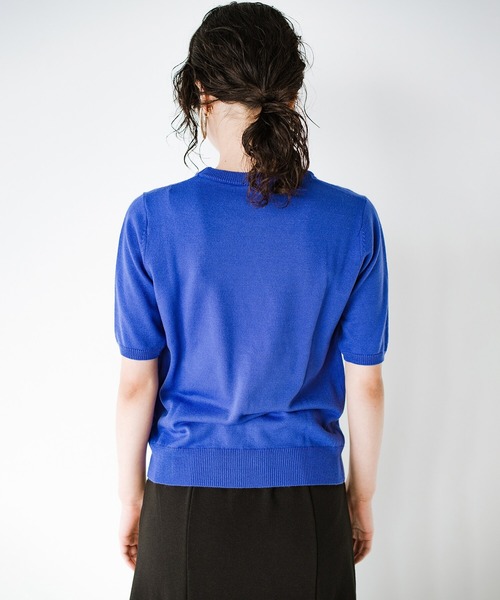 haco!（ハコ）の「朝晩の気温差ももう怖くない！羽織っても1枚でも着まわし自在で便利な大人のツインニット by que made me（アンサンブル・レディース・ネイビー/ブルー・SMALL/MEDIUM/LARGE/X-LARGE）」の19枚目の写真