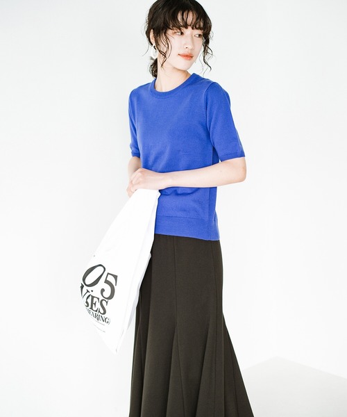 haco!（ハコ）の「朝晩の気温差ももう怖くない！羽織っても1枚でも着まわし自在で便利な大人のツインニット by que made me（アンサンブル・レディース・ネイビー/ブルー・SMALL/MEDIUM/LARGE/X-LARGE）」の21枚目の写真