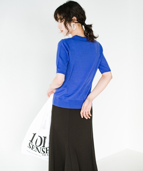 haco!（ハコ）の「朝晩の気温差ももう怖くない！羽織っても1枚でも着まわし自在で便利な大人のツインニット by que made me（アンサンブル・レディース・ネイビー/ブルー・SMALL/MEDIUM/LARGE/X-LARGE）」の22枚目の写真