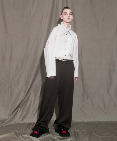 my beautiful landlet(マイビューティフルランドレット)の「【my beautiful landlet】 sandan smooth jersey wide pants(その他パンツ・メンズ・ブラウン/グレー/オフホワイト・0/1)」の10枚目の写真