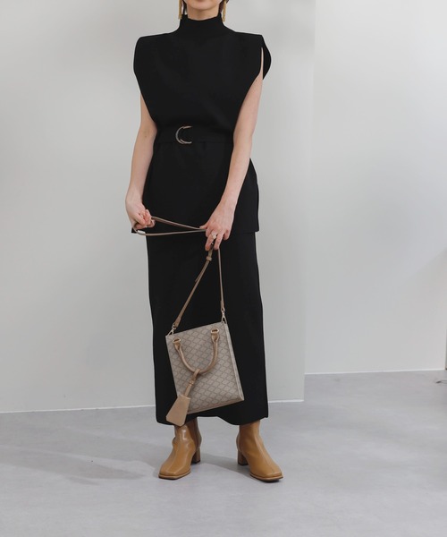 COLONY 2139（コロニートゥーワンスリーナイン）の「エステルヤーンペンシルスカート(セットアップ可)/タイトスカート（スカート・レディース・ブラック/カーキ/モカ/グレイッシュベージュ/パープル・MEDIUM/LARGE）」の19枚目の写真