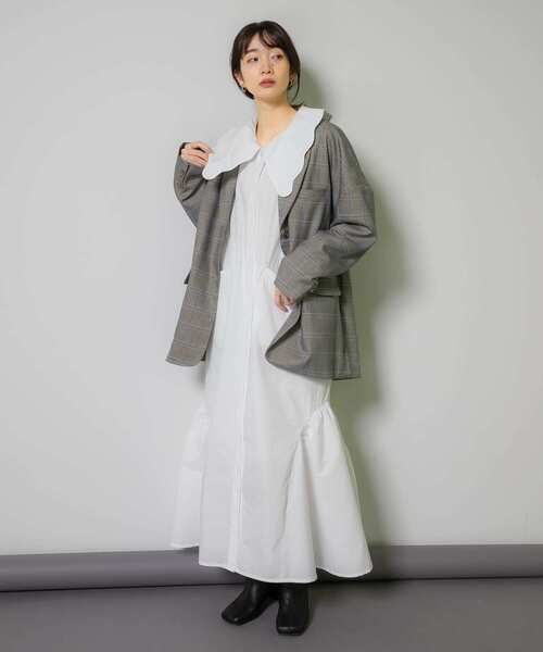 KBF（ケイビーエフ）の「ウェーブカラーワンピース（ワンピース・レディース・ネイビー/ブルー/ホワイト・ONE）」の17枚目の写真