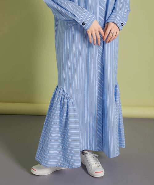 KBF（ケイビーエフ）の「ウェーブカラーワンピース（ワンピース・レディース・ネイビー/ブルー/ホワイト・ONE）」の10枚目の写真