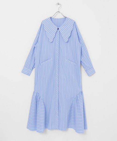 KBF（ケイビーエフ）の「ウェーブカラーワンピース（ワンピース・レディース・ネイビー/ブルー/ホワイト・ONE）」の12枚目の写真