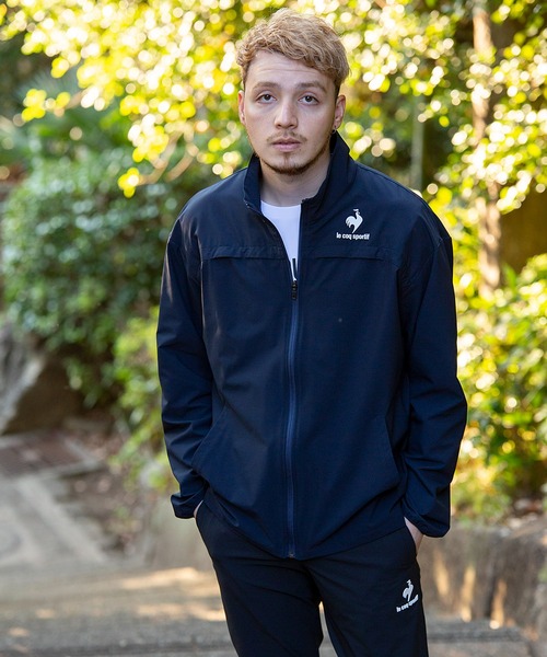 le coq sportif（ルコックスポルティフ）の「ソロテックスストレッチクロスジャケット 形態回復性 レディース ウェア ジャケット ブルゾン トレーニング トレーニングウェア スポーツウェア（ジャージ・メンズ・ブラック/ネイビー/ピンクベージュ・S/M/L/XL）」の11枚目の写真