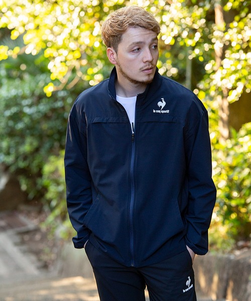 le coq sportif（ルコックスポルティフ）の「ソロテックスストレッチクロスジャケット 形態回復性 レディース ウェア ジャケット ブルゾン トレーニング トレーニングウェア スポーツウェア（ジャージ・メンズ・ブラック/ネイビー/ピンクベージュ・S/M/L/XL）」の12枚目の写真