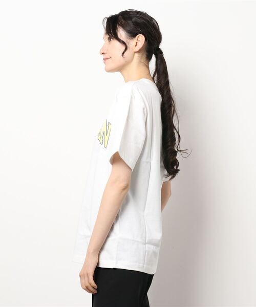 NO WAY(ノーウェイ)の「/Bl/半袖プリントTシャツ カットソー(Tシャツ/カットソー・レディース・スミクロ/杢グレー/ホワイト・LARGE/MEDIUM/FREE)」の13枚目の写真