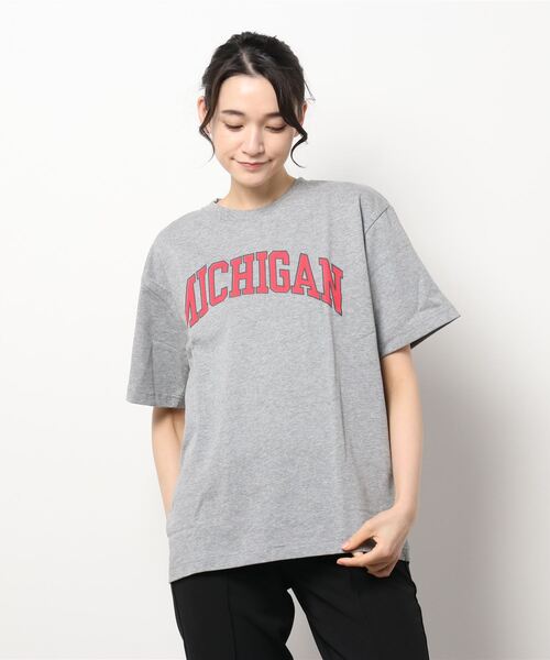 NO WAY(ノーウェイ)の「/Bl/半袖プリントTシャツ カットソー(Tシャツ/カットソー・レディース・スミクロ/杢グレー/ホワイト・LARGE/MEDIUM/FREE)」の10枚目の写真