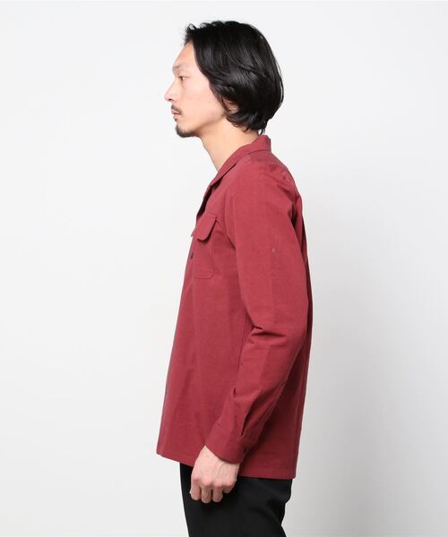 ROTAR(ローター)の「Dyeing and Washing Open Collar Shirt オープンカラーシャツ(シャツ/ブラウス・メンズ・チャコールグレー/ブラウン/バーガンディー・MEDIUM/LARGE/X-LARGE)」の4枚目の写真