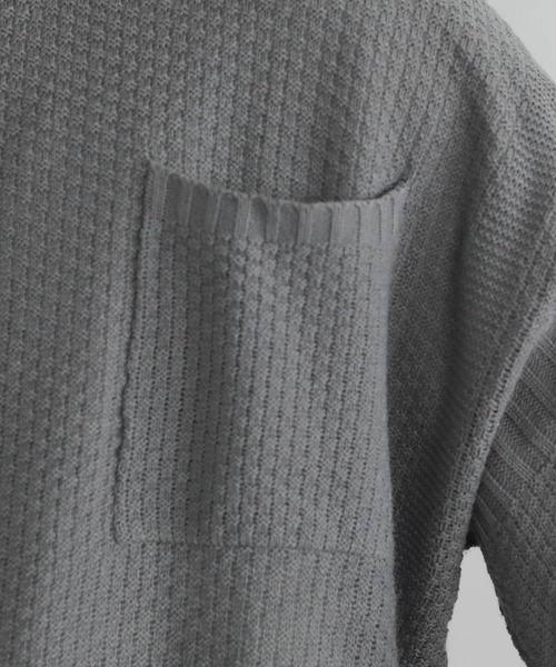 ETELIO（エテリオ）の「ビッグシルエットクルーネックガンジーニット（ニット/セーター・メンズ・ベージュ/オフホワイト/ブルー/ワイン/チャコール・S/M/L）」の12枚目の写真