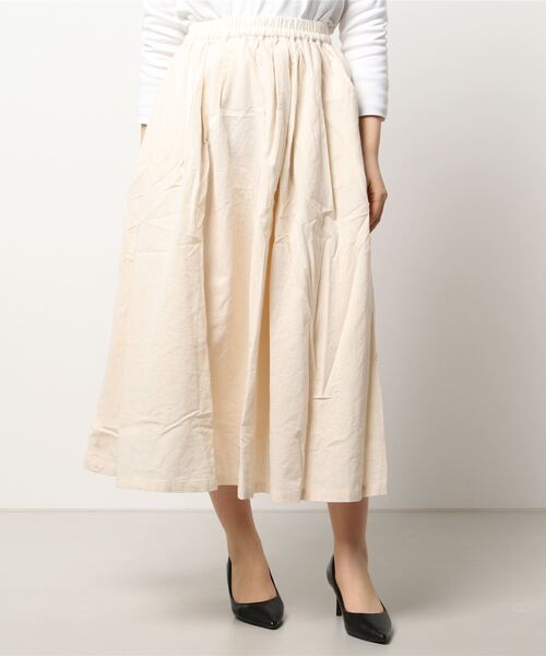 Samansa Mos2(サマンサ モスモス)の「無地/ビッグチェック柄スカート(スカート・レディース・ブラック/ベージュ/オフホワイト/ブルー/グリーン・フリ-)」の8枚目の写真