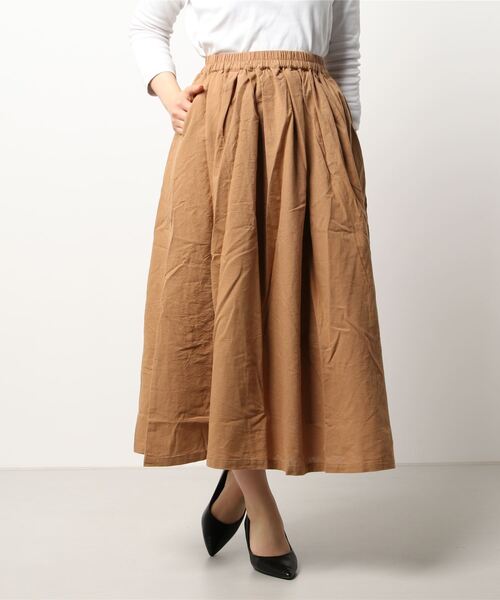 Samansa Mos2(サマンサ モスモス)の「無地/ビッグチェック柄スカート(スカート・レディース・ブラック/ベージュ/オフホワイト/ブルー/グリーン・フリ-)」の11枚目の写真