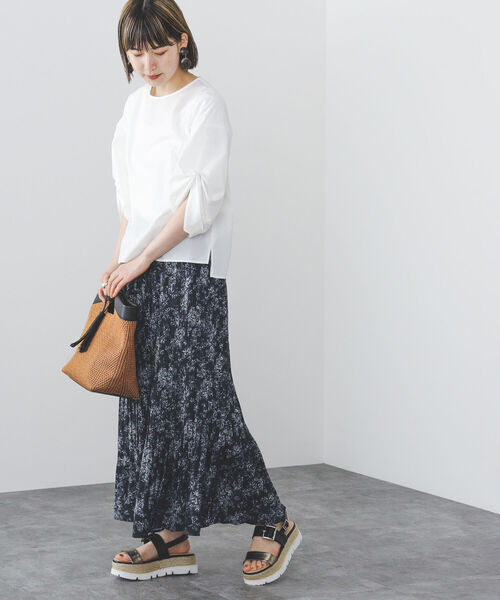 BEAMS HEART(ビームスハート)の「BEAMS HEART / 袖ボリュームタック ブラウス(シャツ/ブラウス・レディース・オフホワイト/ストライプ/チェック/ネイビー/その他4/インディゴブルー/その他3/ホワイト系その他5・FREE)」の11枚目の写真