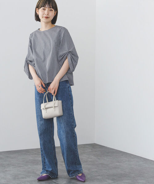 BEAMS HEART(ビームスハート)の「BEAMS HEART / 袖ボリュームタック ブラウス(シャツ/ブラウス・レディース・オフホワイト/ストライプ/チェック/ネイビー/その他4/インディゴブルー/その他3/ホワイト系その他5・FREE)」の19枚目の写真