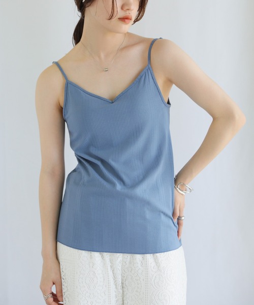 select MOCA（セレクトモカ）の「ランダムリブカップインキャミソール（キャミソール・レディース・ブラック/ライム/オレンジ/ブルー/アイボリー/モカ・FREE）」の6枚目の写真