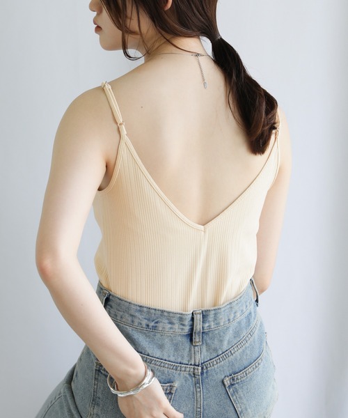 select MOCA（セレクトモカ）の「ランダムリブカップインキャミソール（キャミソール・レディース・ブラック/ライム/オレンジ/ブルー/アイボリー/モカ・FREE）」の2枚目の写真