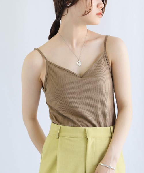 select MOCA（セレクトモカ）の「ランダムリブカップインキャミソール（キャミソール・レディース・ブラック/ライム/オレンジ/ブルー/アイボリー/モカ・FREE）」の4枚目の写真