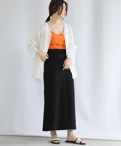 select MOCA（セレクトモカ）の「ランダムリブカップインキャミソール（キャミソール・レディース・ブラック/ライム/オレンジ/ブルー/アイボリー/モカ・FREE）」の7枚目の写真