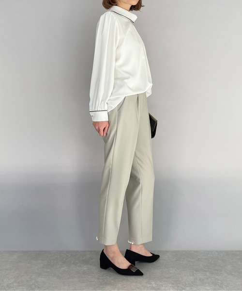 PICCIN（ピッチン）の「スタンドカラーパイピングブラウス（シャツ/ブラウス・レディース・オフホワイト・M）」の20枚目の写真